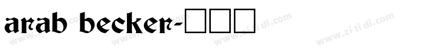 arab becker字体转换